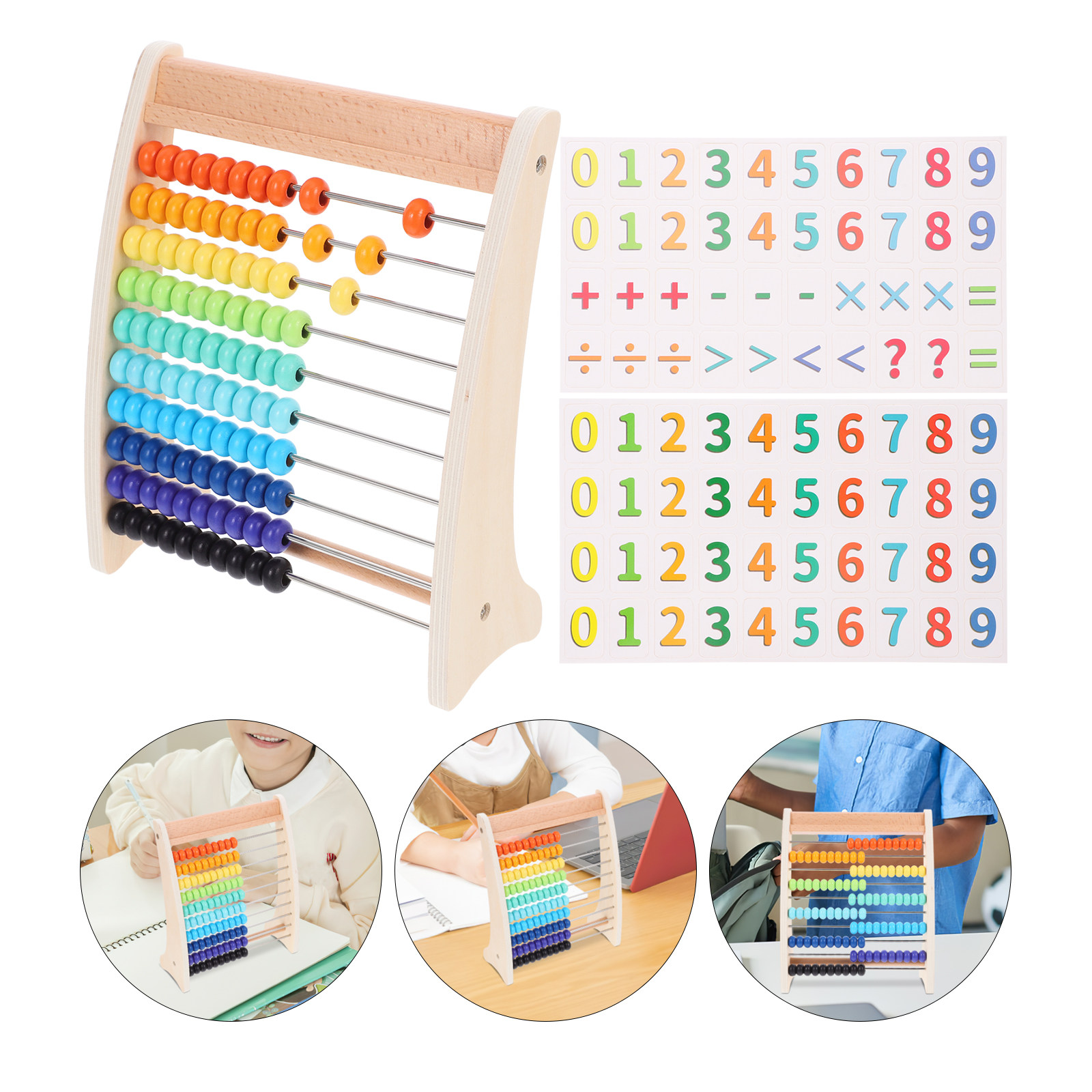 Abacus Counting Bead - 1Set Alat Berhitung Kayu Edukatif untuk