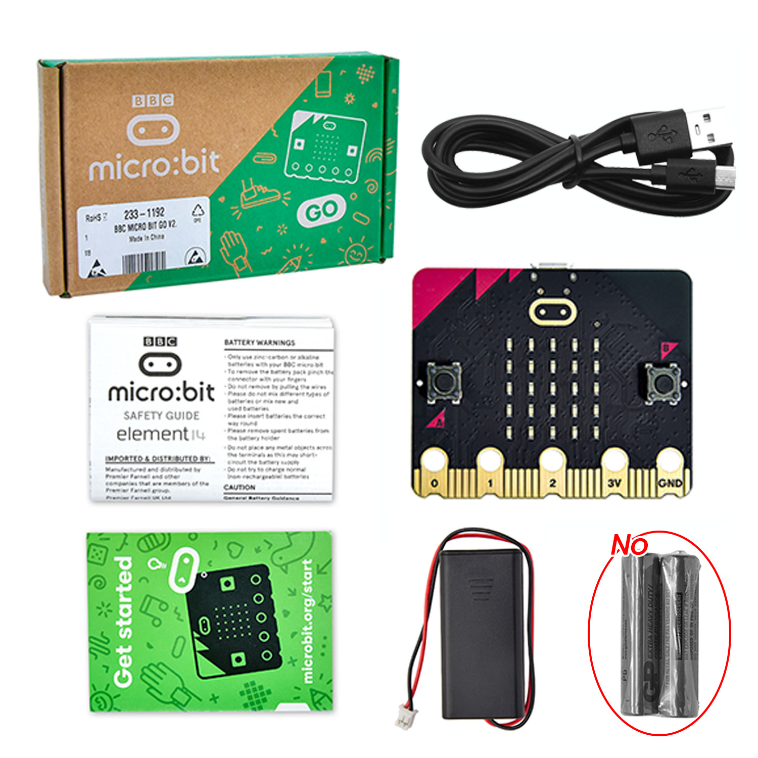 Kids Education Program - Asli http://micro Bit V2 papan pengembangan